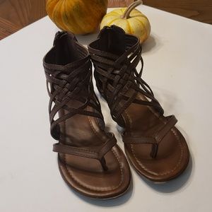 Aldo Brown Leather Gladiator Sandals